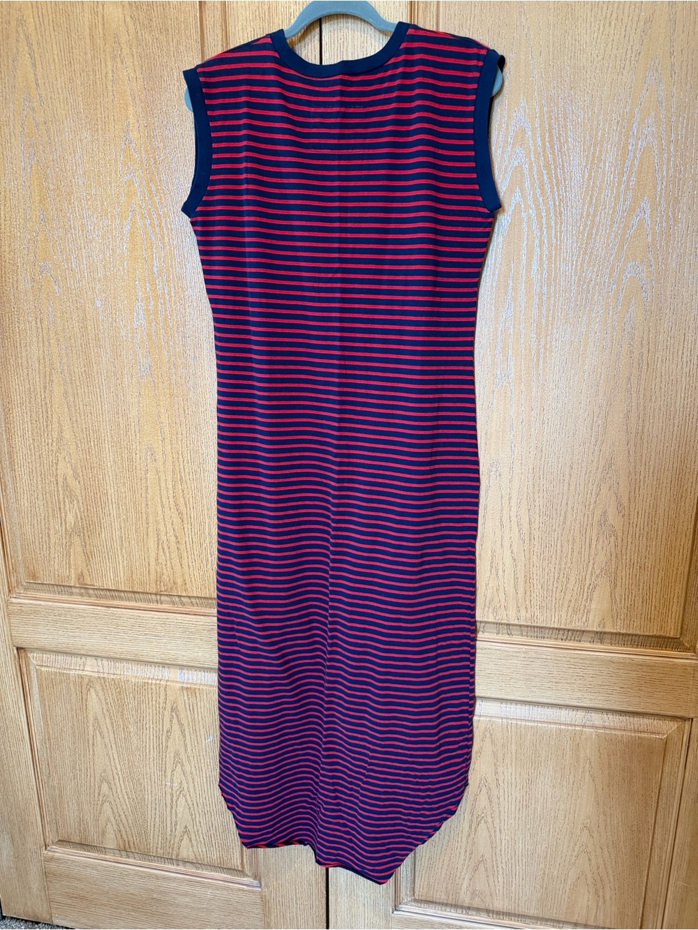 Frank & Eileen Navy and Red Striped Sleeveless Maxi Dress - Picture 4 of 5